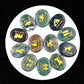 Crystal Twelve Constellation Flat Palm Stone Set Crystal Healing Bulk Wholesale