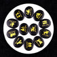 Crystal Twelve Constellation Flat Palm Stone Set Crystal Healing Bulk Wholesale