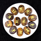 Crystal Twelve Constellation Flat Palm Stone Set Crystal Healing Bulk Wholesale