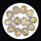 Crystal Twelve Constellation Flat Palm Stone Set Crystal Healing Bulk Wholesale