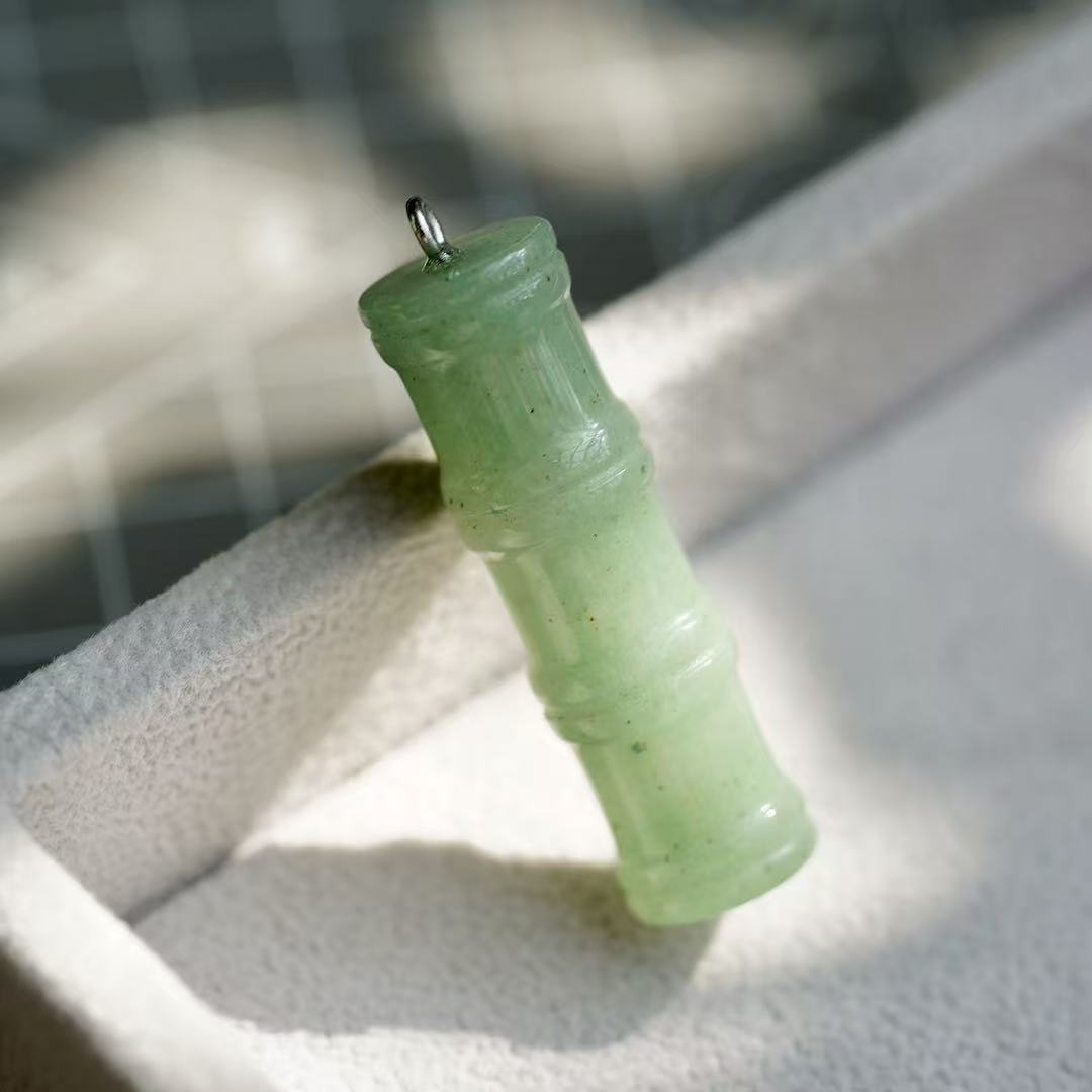 Crystal Bamboo Good Luck Pendant Crystal Healing Bulk Wholesale