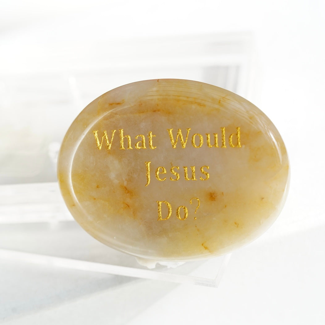 Natural Crystal Oval Shape Engraved Worry Stone Crystal Gift Crystal Healing Bulk Wholesale