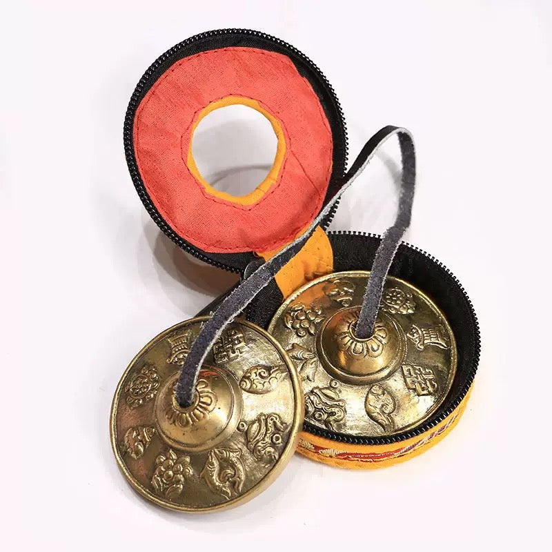 Gandhanra 6.5cm Tibetan Cymbals Yoga Mindfulness Bell Tingsha Bell Handmade in Nepal Crystal Healing Bulk Wholesale