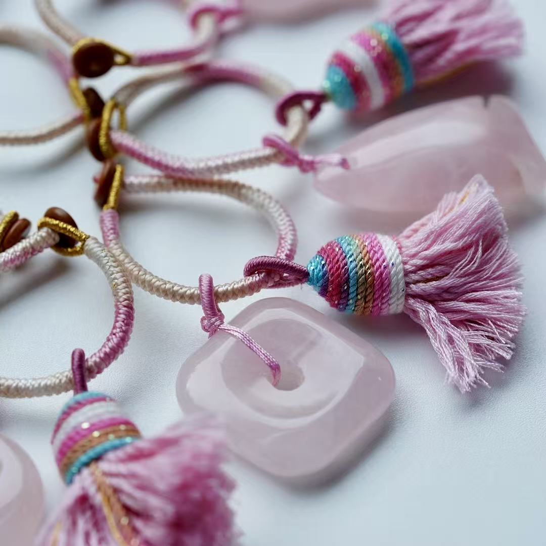 Rose Quartz Bag Hanging Crystal Healing Bulk Wholesale