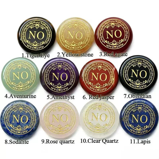 25mm Natural Crystal YES/NO Decision Coin Crystal Healing Bulk Wholesale