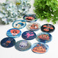 3.0"-3.5" Agate Slab with Printing for Halloween Crystal Healing Bulk Wholesale
