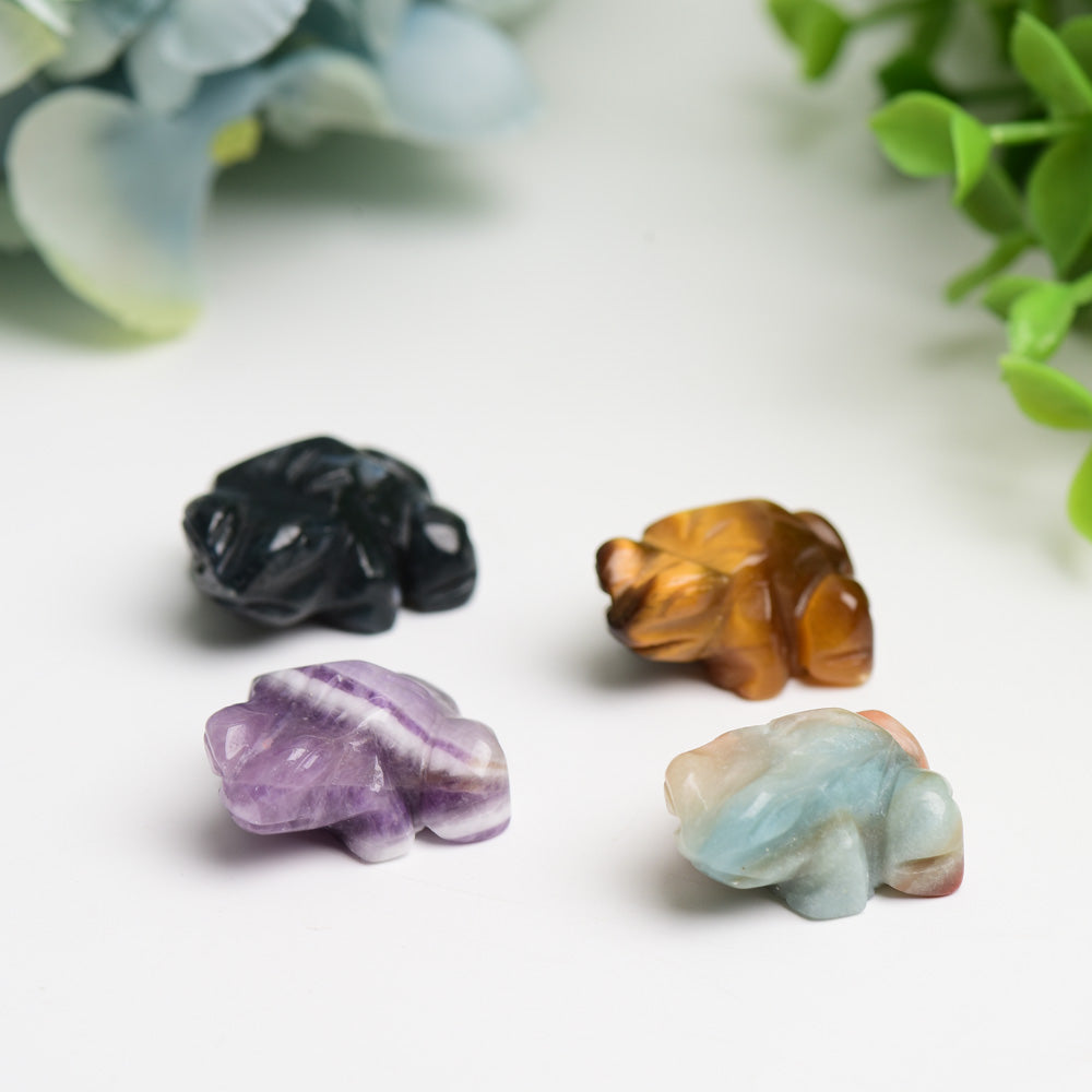Mixed Crystal Mini Frog Carving Crystal Healing Bulk Wholesale