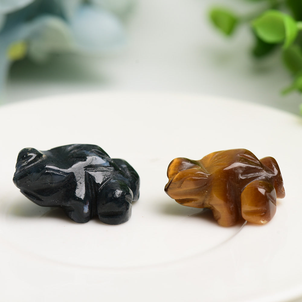 Mixed Crystal Mini Frog Carving Crystal Healing Bulk Wholesale