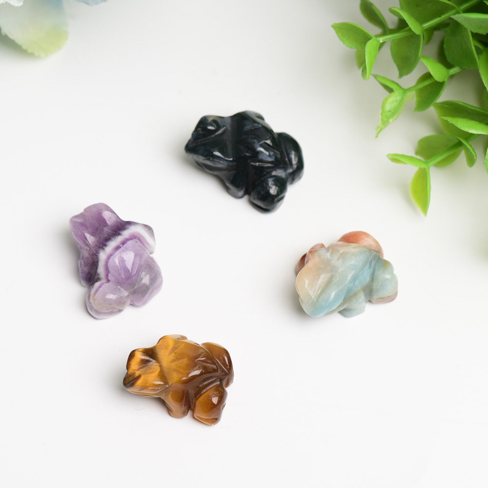 Mixed Crystal Mini Frog Carving Crystal Healing Bulk Wholesale