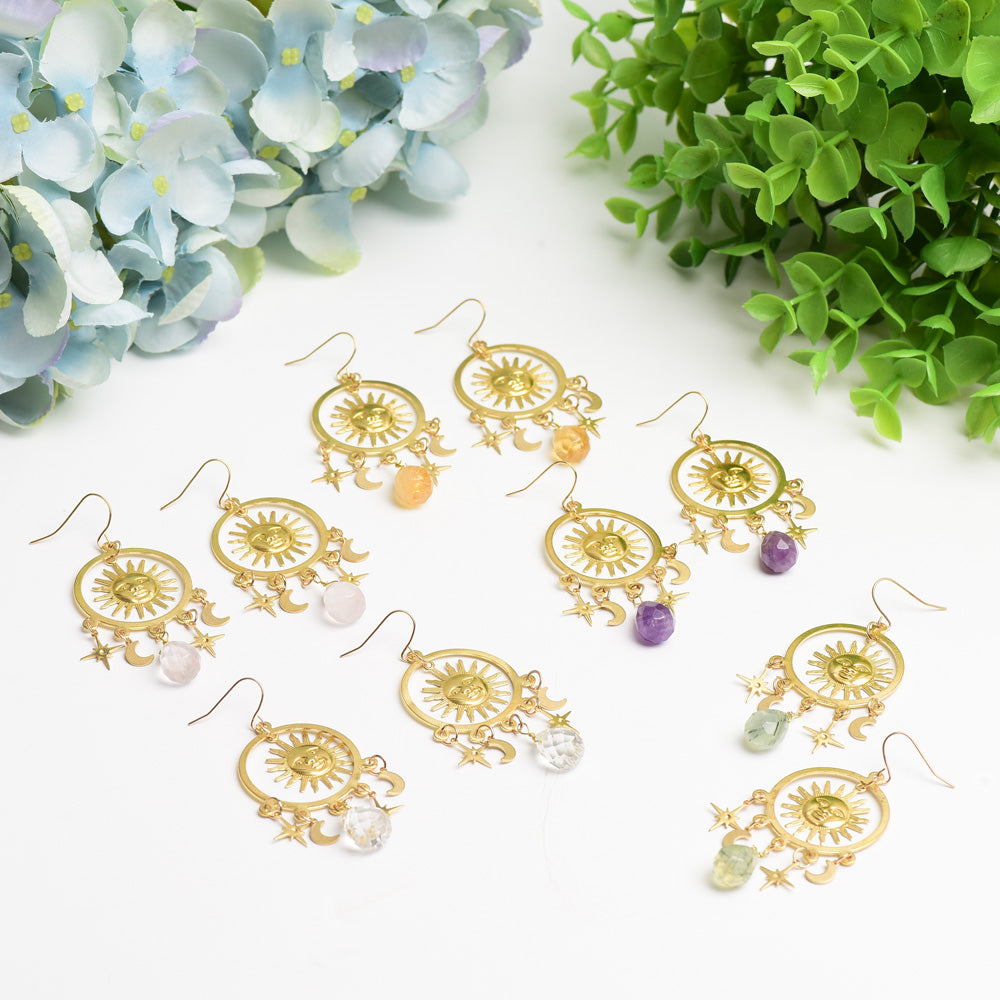 Earrings with Crystal Decor Crystal Healing Bulk Wholesale