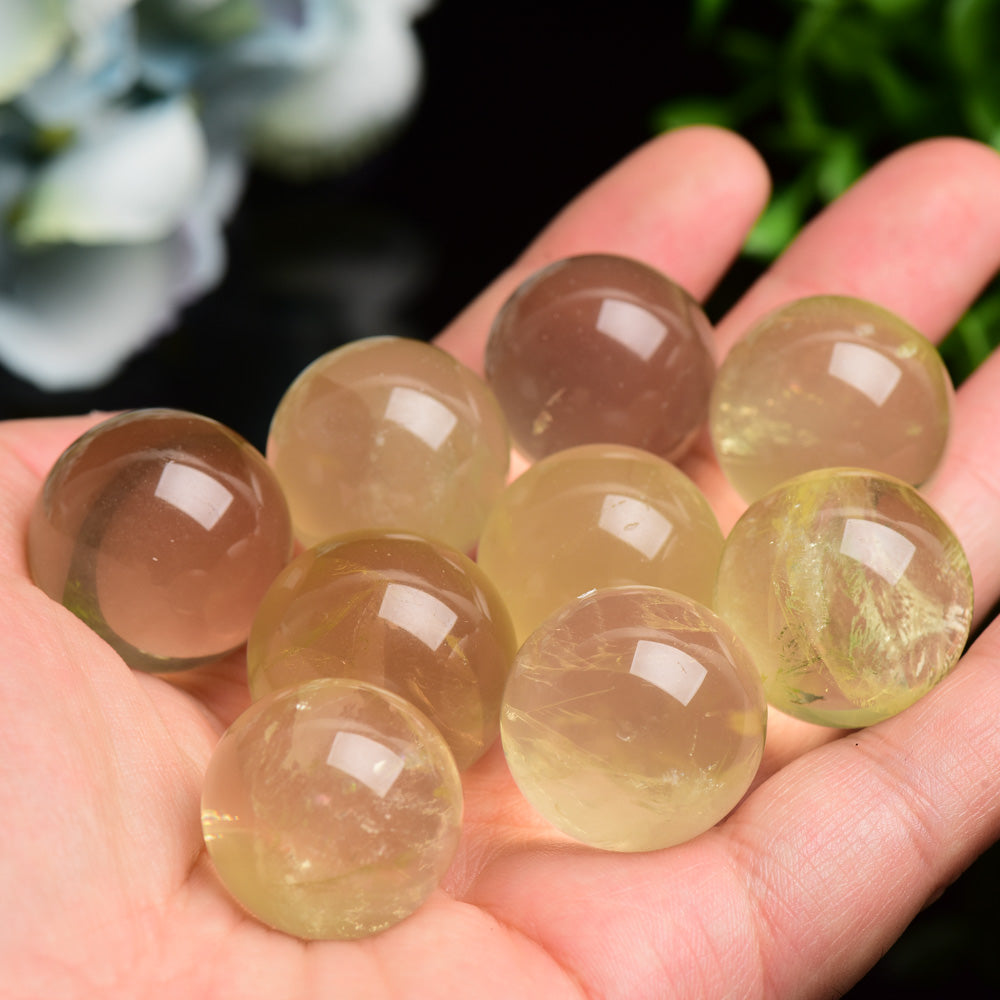 23mm Citrine Sphere Crystal Healing Bulk Wholesale