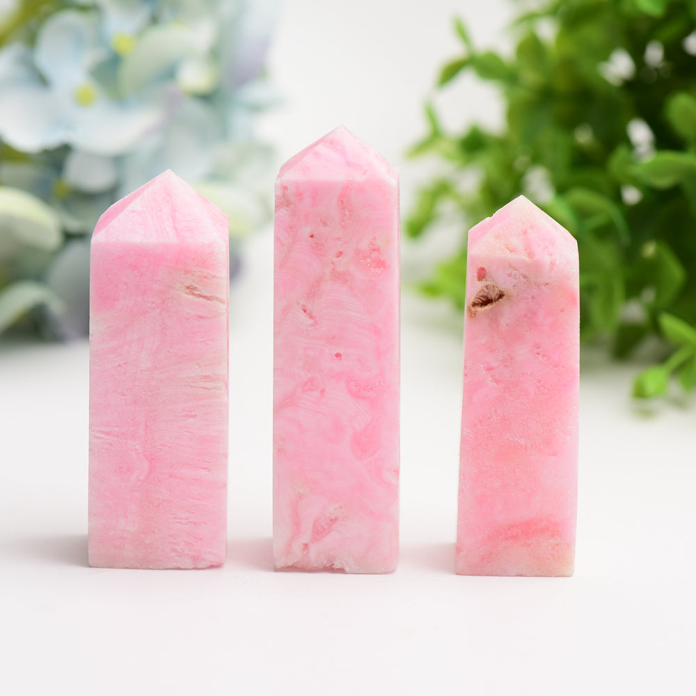 2.5"-3.5" Pink Aragonite Crystal Tower Crystal Healing Bulk Wholesale
