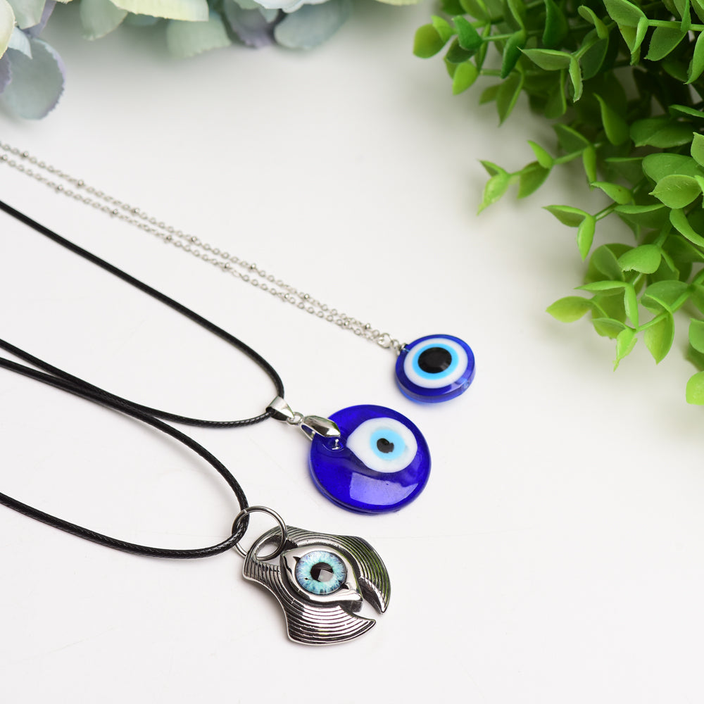 Evil's Eye Design Pendant Necklace Crystal Healing Bulk Wholesale                                                                                                                           Bulk Wholesale