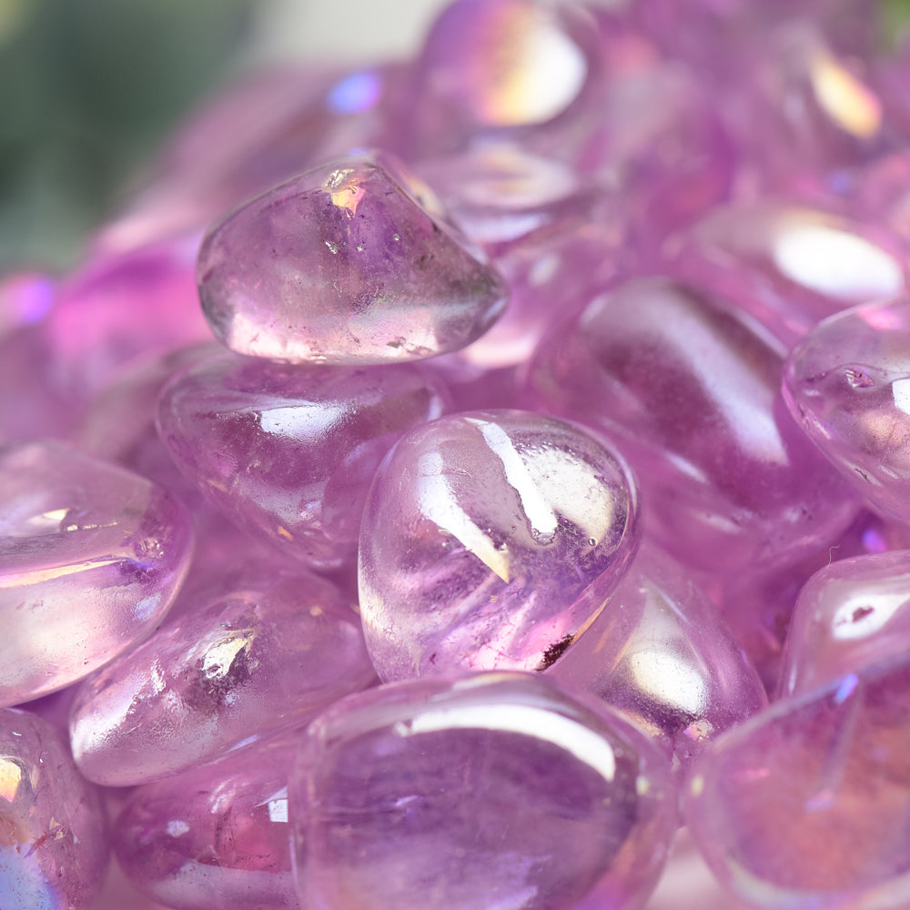 15-30mm Aura Amethyst Crystal Tumbles Crystal Healing Bulk Wholesale