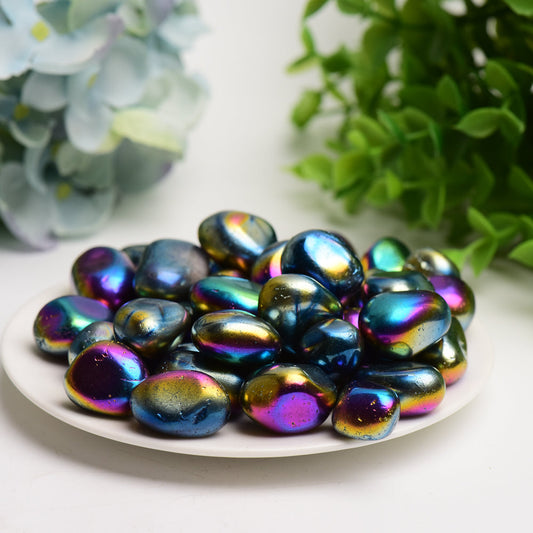 20-30mm Aura Dark Rainbow Crystal Tumbles Crystal Healing Bulk Wholesale