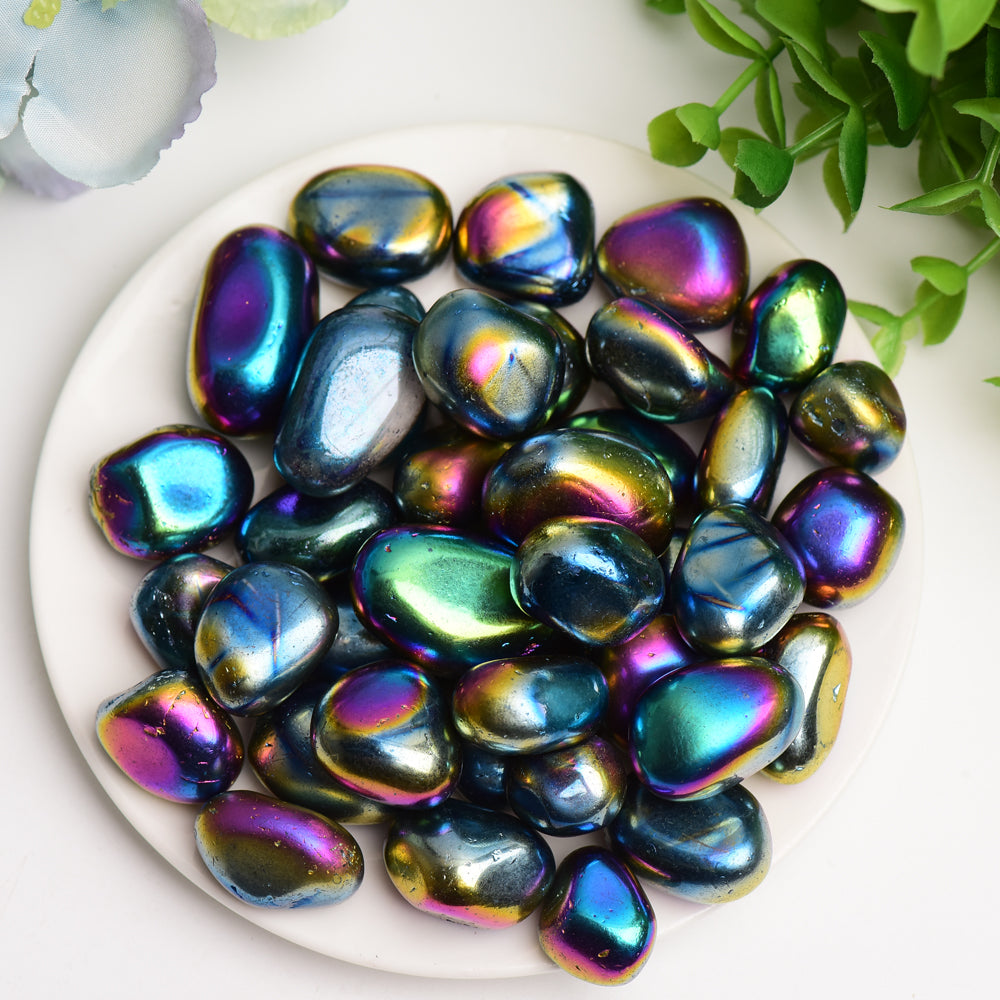 20-30mm Aura Dark Rainbow Crystal Tumbles Crystal Healing Bulk Wholesale