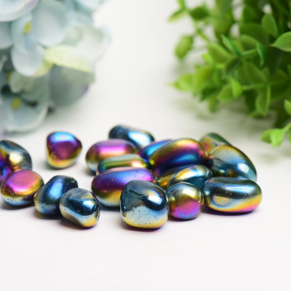 20-30mm Aura Dark Rainbow Crystal Tumbles Crystal Healing Bulk Wholesale