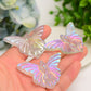 2.3" Aura Clear Quartz Butterfly Crystal Carving Crystal Healing Bulk Wholesale