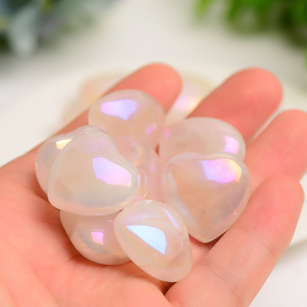 1.0" Aura Crystal Heart Carving Crystal Healing Bulk Wholesale