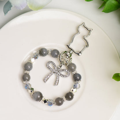 Mixed Crystal Bag Hanging Key Chain with Decor Crystal Healing Bulk Wholesale