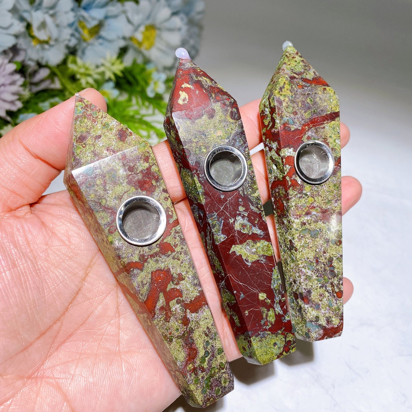 3.9"-4.2" Crystal Smoking Pipe Carving Crystal Healing Bulk Wholesale