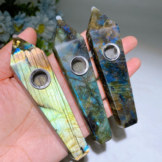 3.9"-4.2" Crystal Smoking Pipe Carving Crystal Healing Bulk Wholesale