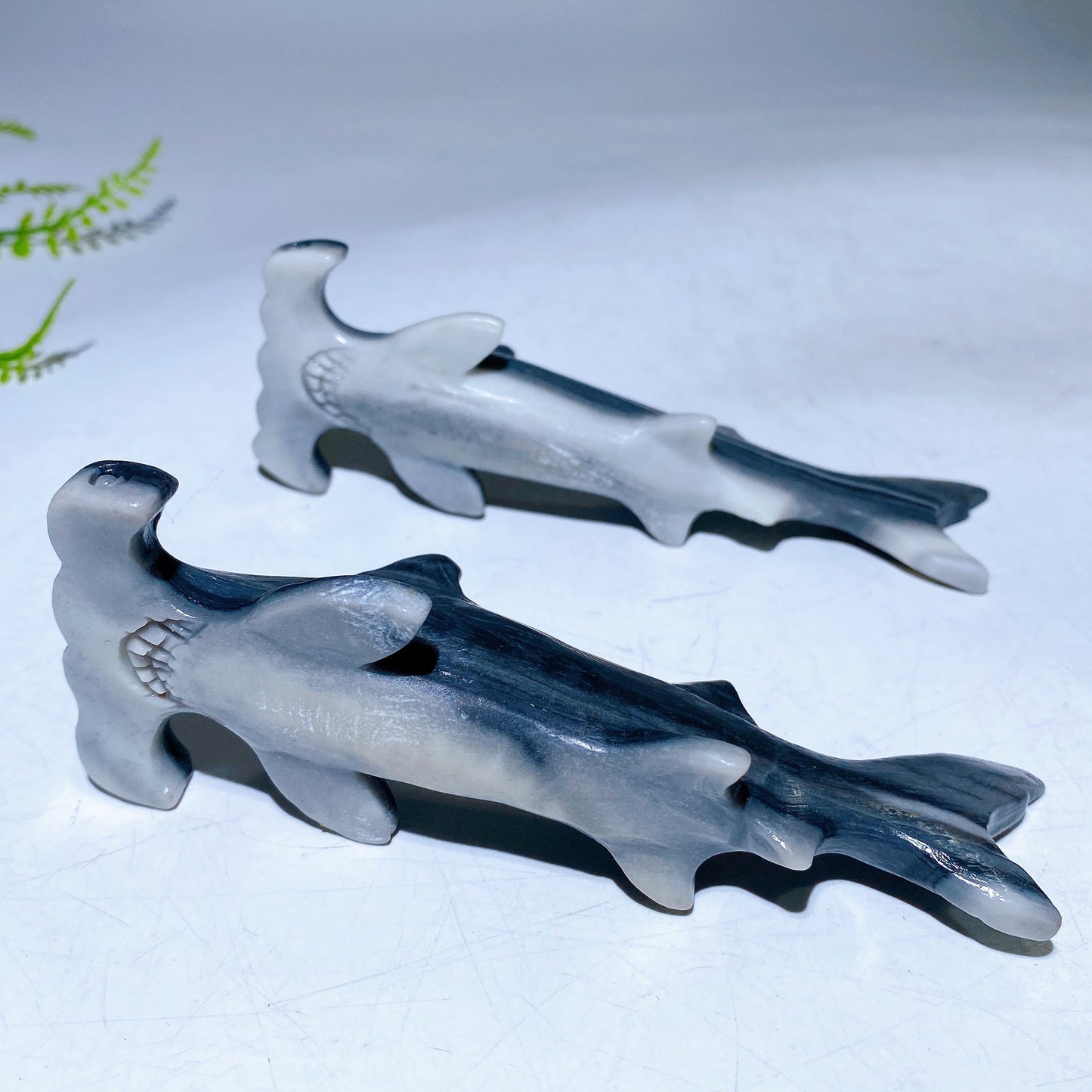 4.8" Taiji Stone Hammerhead Shark Carving Wholesale