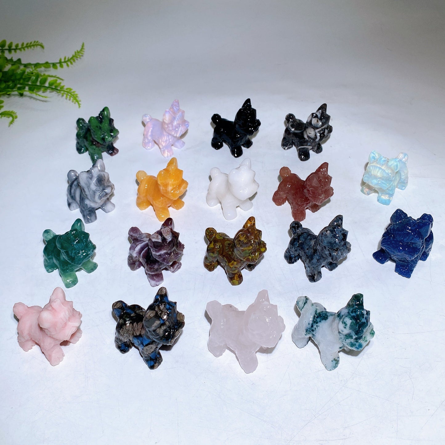 2.3" Natural Crystal Schnauzer Dog Carving Wholesale