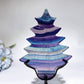 Rainbow Fluorite Snowflake Christmas Tree Carving with Stand Crystal Healing Bulk Wholesale