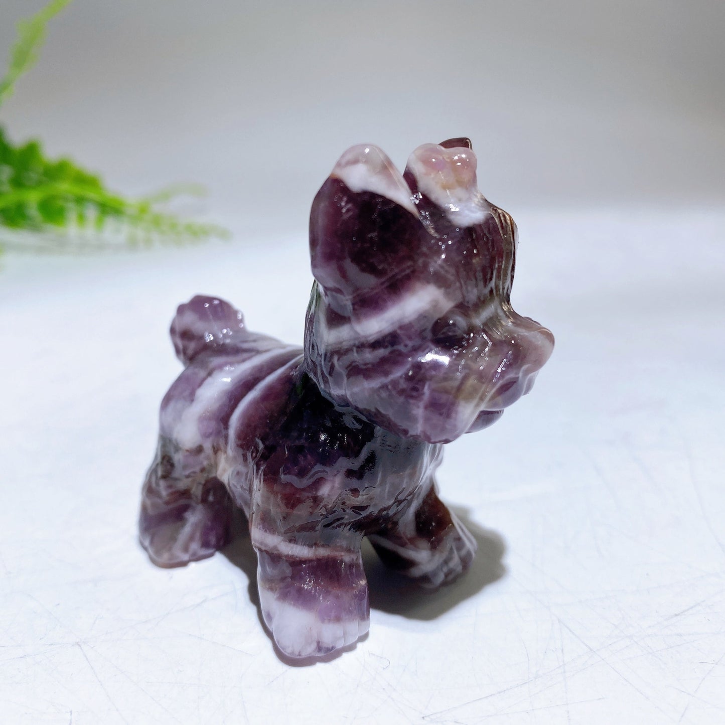 2.3" Natural Crystal Schnauzer Dog Carving Wholesale