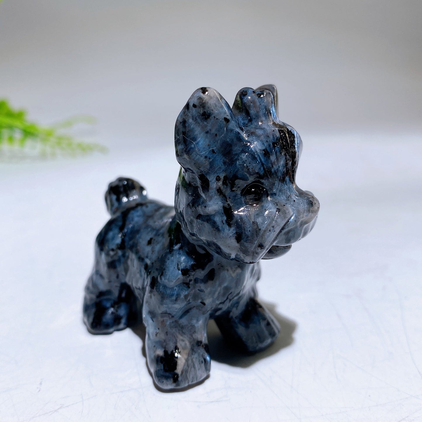 2.3" Natural Crystal Schnauzer Dog Carving Wholesale