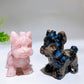 2.3" Natural Crystal Schnauzer Dog Carving Wholesale