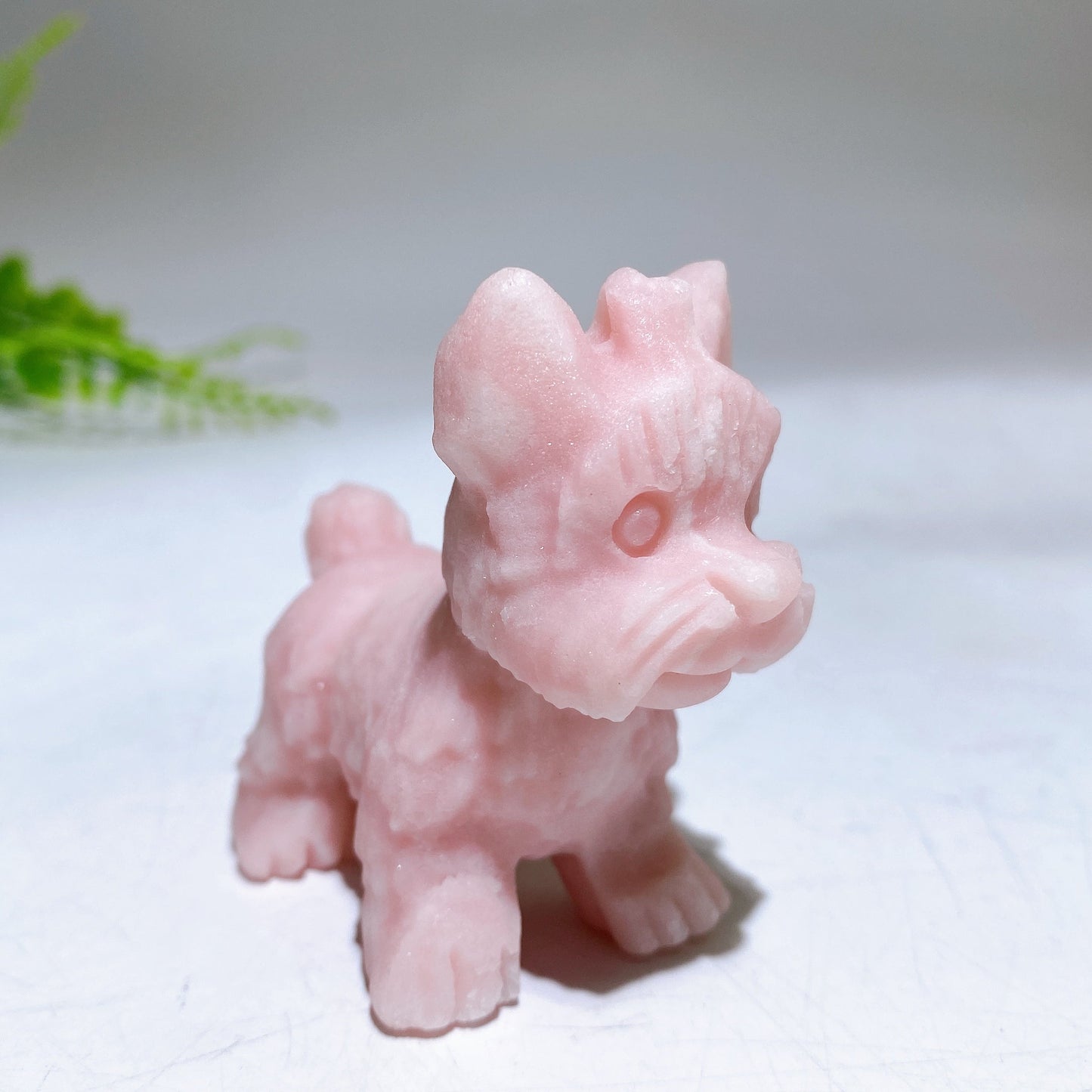 2.3" Natural Crystal Schnauzer Dog Carving Wholesale