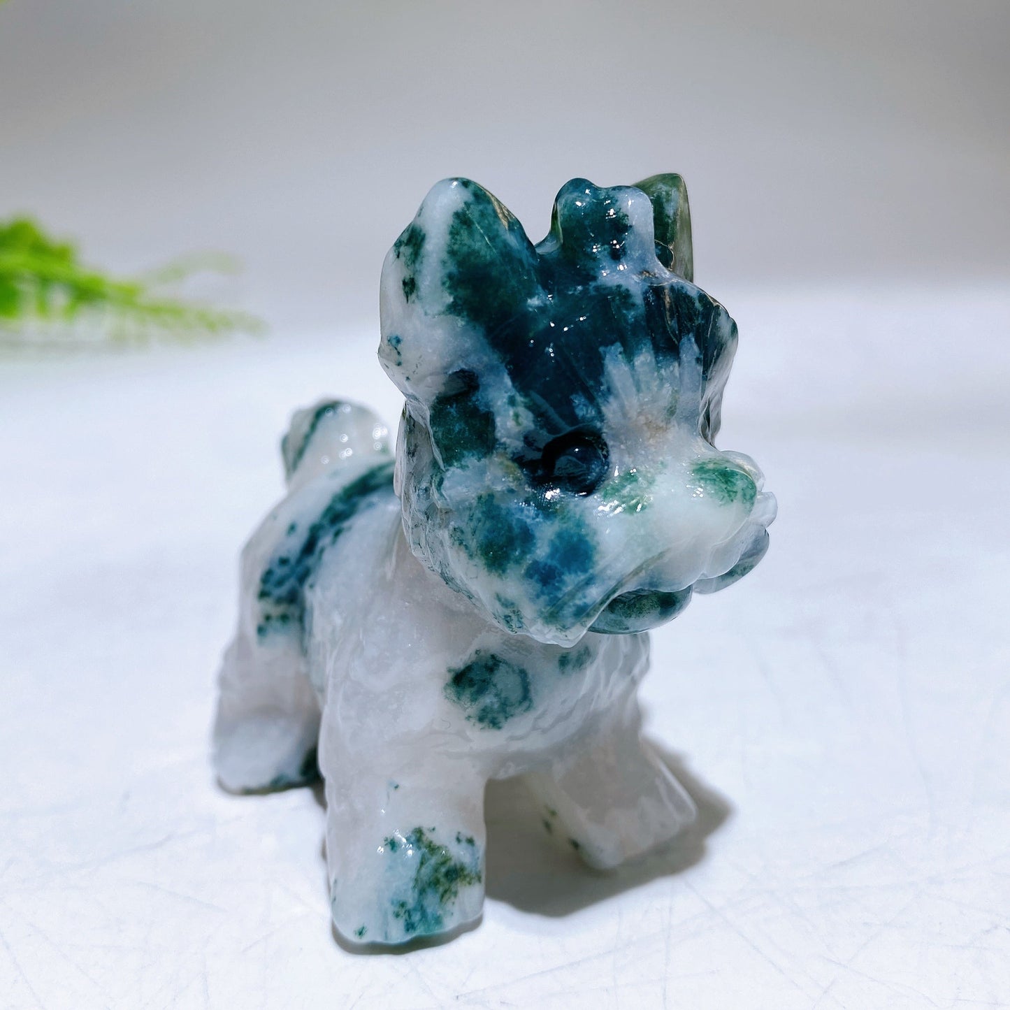 2.3" Natural Crystal Schnauzer Dog Carving Wholesale