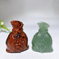 2.2" Mahogany Green Aventurine Money Bag Carving Crystal Healing Bulk Wholesale