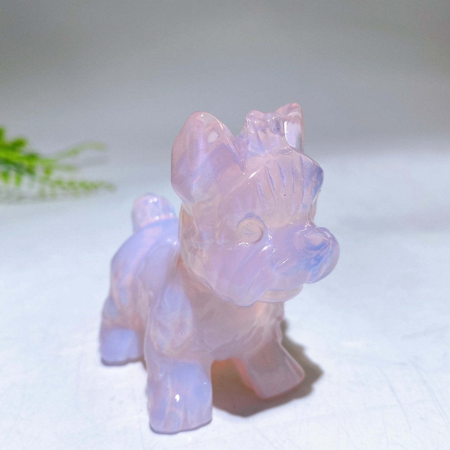 2.3" Natural Crystal Schnauzer Dog Carving Wholesale