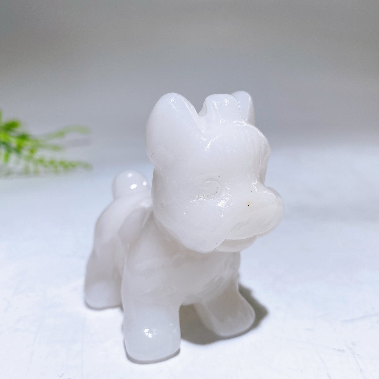 2.3" Natural Crystal Schnauzer Dog Carving Wholesale