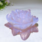 5.1" Pink Opalite Peony Flower Carving Crystal Healing Bulk Wholesale