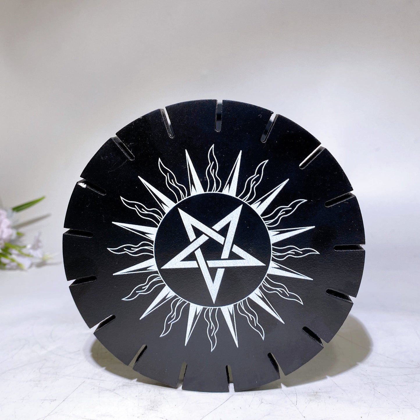 Black Wooden Pedulum Display Stand Crystal Healing Bulk Wholesale