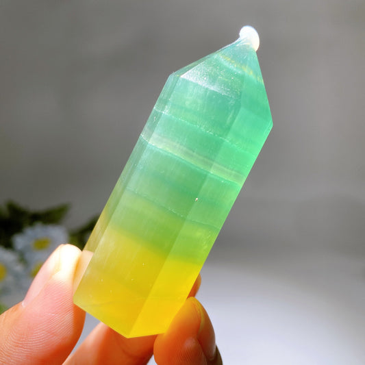 1.6"-3.0" Lemon Fluorite Point Crystal Healing Bulk Wholesale