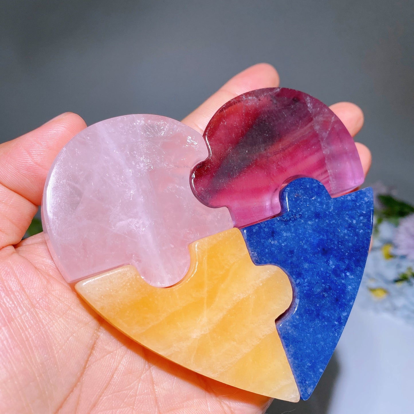10cm Crystal Heart Carving Crystal Healing Bulk Wholesale
