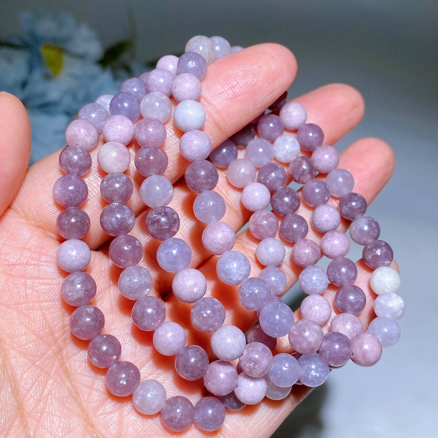 6mm Purple Mica Bracelet Crystal Healing Bulk Wholesale