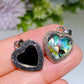 Cooper Silver Plated Abalone Shell Heart Pendant Crystal Healing Bulk Wholesale