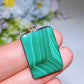 Cooper Silver Plated Malachite Rectangle Pendant Crystal Healing Bulk Wholesale