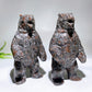 5.8" UV Reactive Natural Yooperlite Bear Carving Wholesale