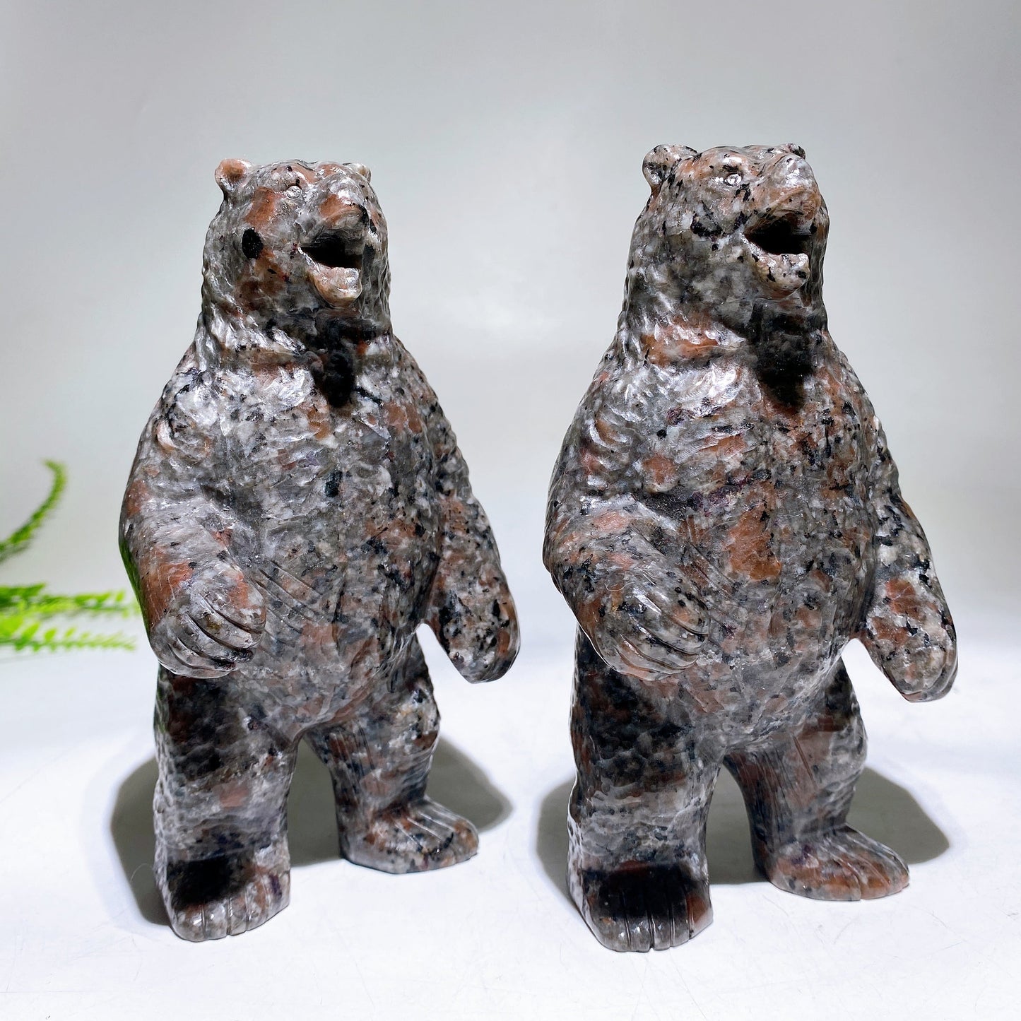 5.8" UV Reactive Natural Yooperlite Bear Carving Wholesale