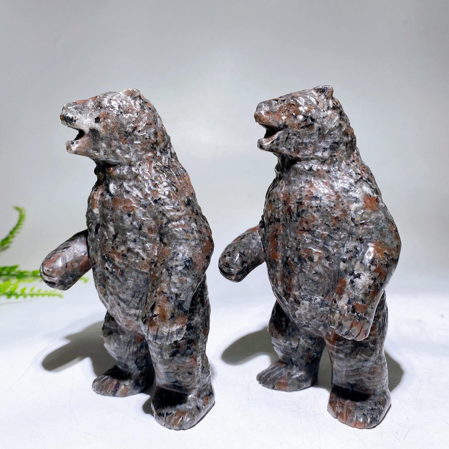 5.8" UV Reactive Natural Yooperlite Bear Carving Wholesale
