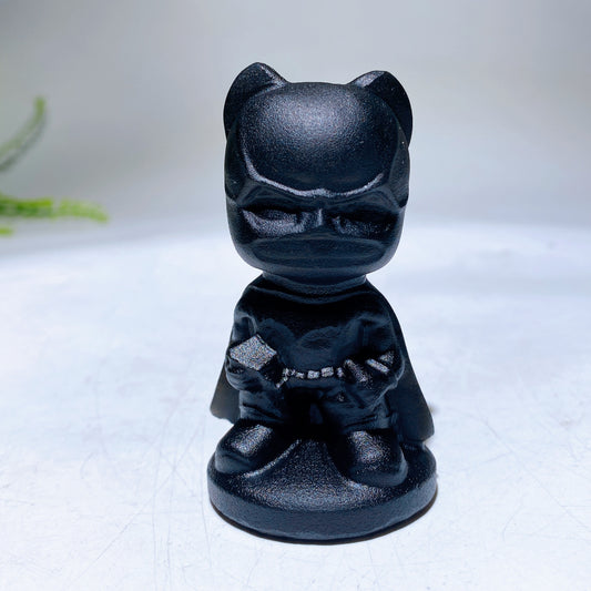Black Obsidian Bat Man Crystal Carvings Wholesale Crystals USA