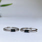 Cooper Silver Plated Black Spinel Ring Crystal Healing Bulk Wholesale