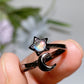 Madagascar Moonstone Moon & Star Ring Crystal Healing Bulk Wholesale